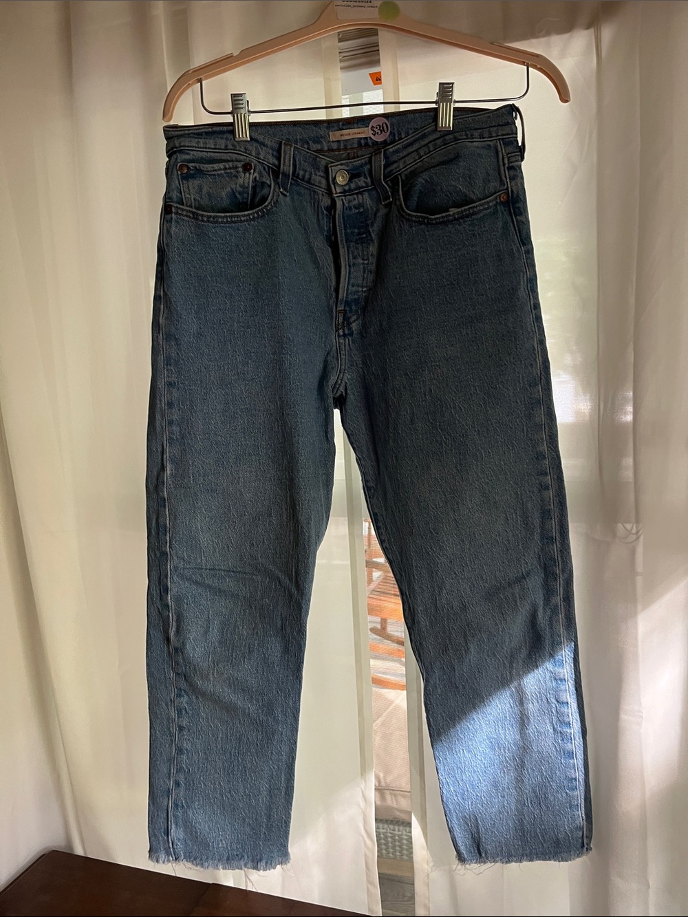 Levi's Women's Straight Jeans in Medium Blue Denim
